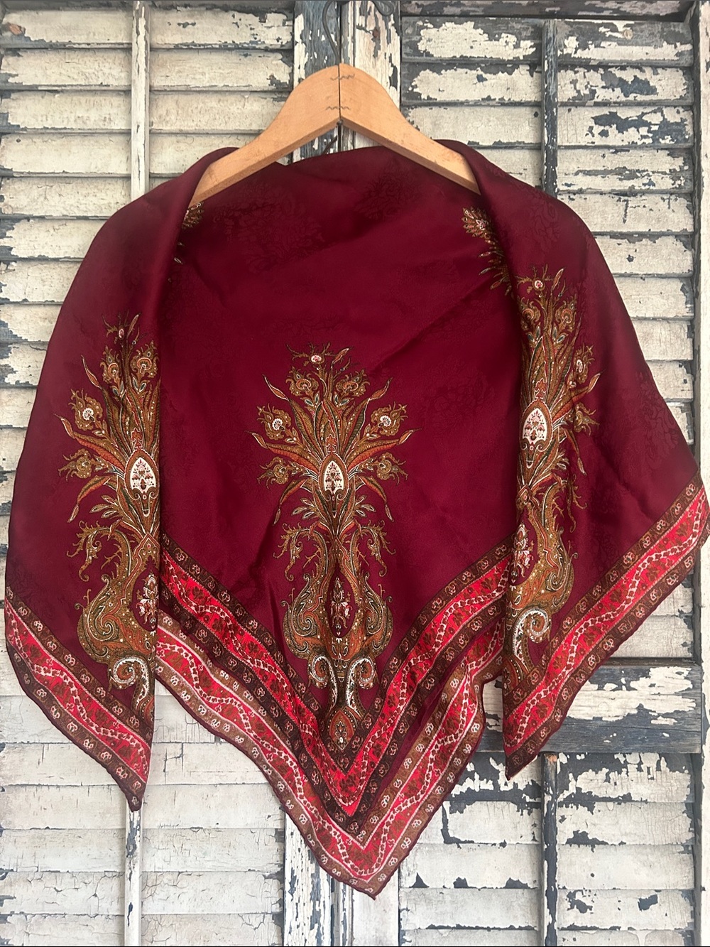 Anne Klein Vintage Paisley Silk Scarf